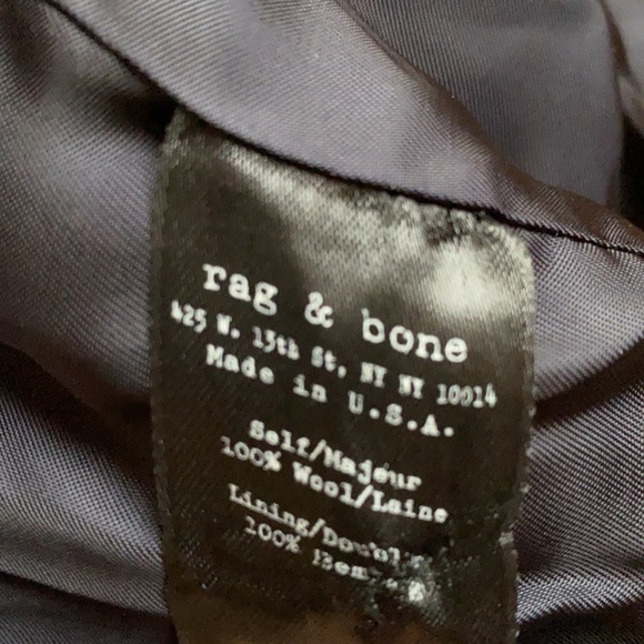 RAG & BONE Cobalt Blue Wool Moto jacket - Picture 5 of 6